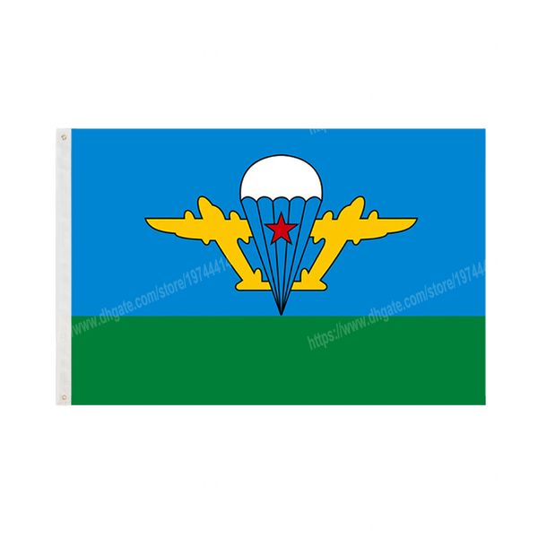Bandiera militare delle truppe aviotrasportate sovietiche Bandiere Esercito russo 90 x 150 cm 3 * 5 piedi Banner personalizzato Fori in metallo Gli anelli di tenuta possono essere personalizzati