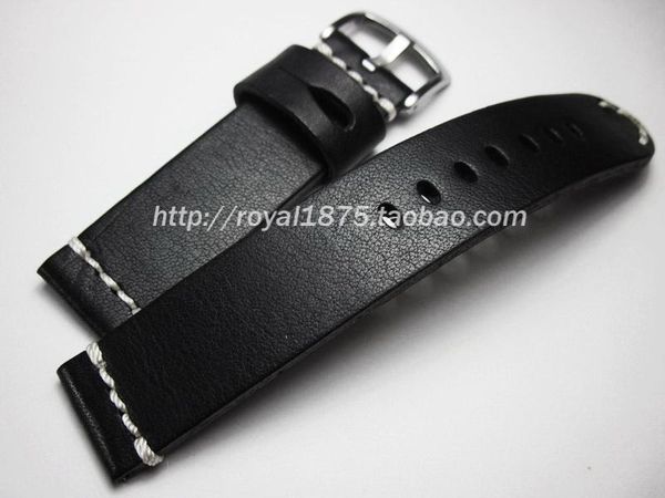 

watch bands handmade accessories strap 20mm 22mm vintage cow leather band men bracelet black retro wristband, Black;brown