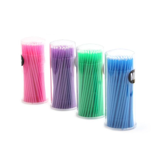 

eyelash curler 100pcs/lot durable micro brush disposable for eye lash extension individual applicator mascara brushes makeup tools