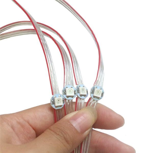 

50pcs/100pcs ws2812b pre-soldered on heatsink rgb addressable led module strip light ws2812 ic dc5v pixel string modules