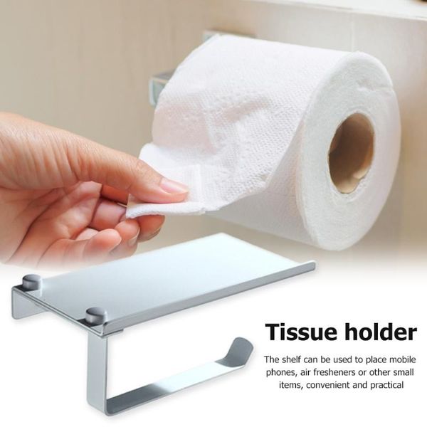 

toilet paper holders wall mounted tissue holder moblie phone storage shelf screw set kitchen roll rack bathroom accessories