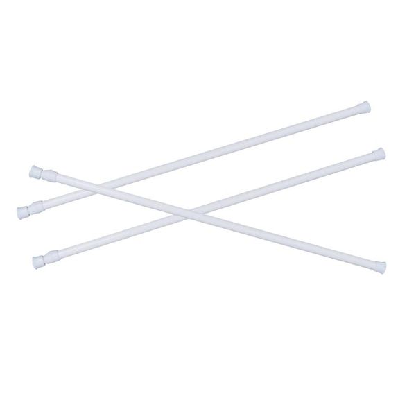 

shower curtains 3pcs high carbon steel expansion link door curtain rod pole tube for home diameter white (55-100cm diamet