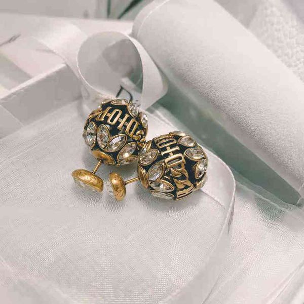 

new style old red anti allergy pearl earrings female, Golden