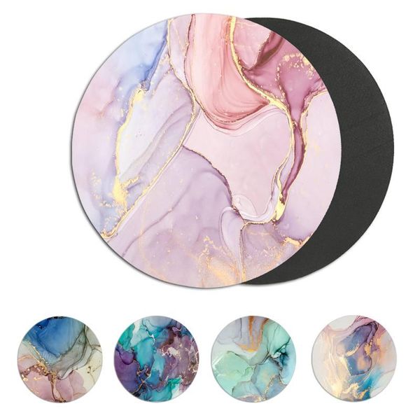 

mouse pads & wrist rests maiyaca colored watercolor marble unique deskpad game mousepad anti-slip lappc notebook 22x22cm circular ma