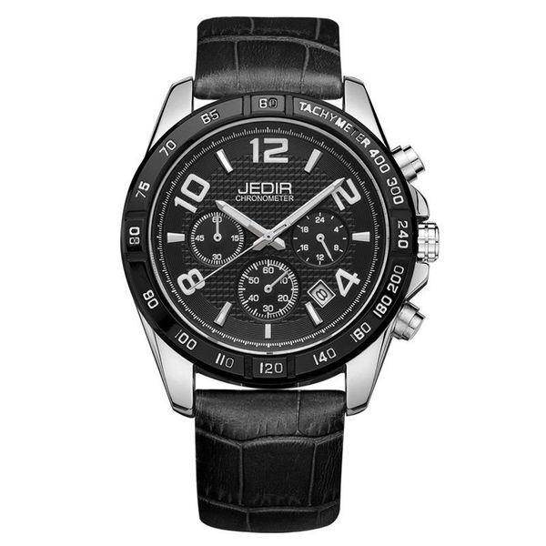 

watch 42mm quartz multifunction ultra-thin business men watches personality trend man clock wristwatches, Slivery;brown