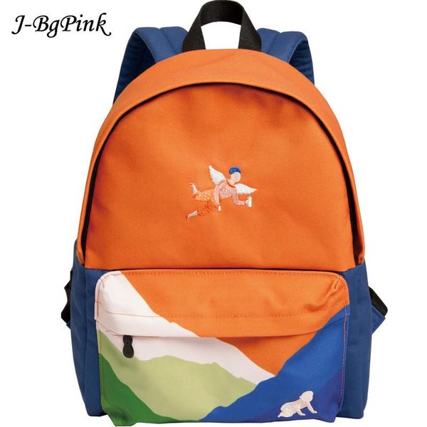 

backpack yizi original casual canvas backpacks for teenagers with printing and embroidery in leisure series