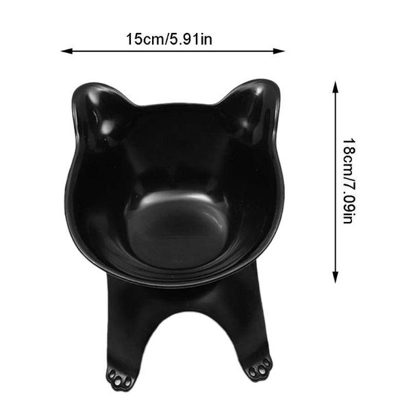 

single raised dog cat bowl 15Â°tilted non-slip pet puppy kitten water feeder bowls & feeders