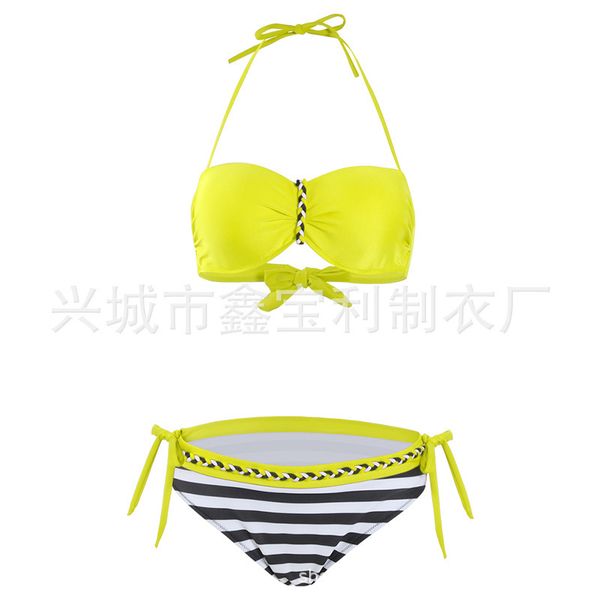 

2021 new swimsuit braided bikini biki sexy, White;black