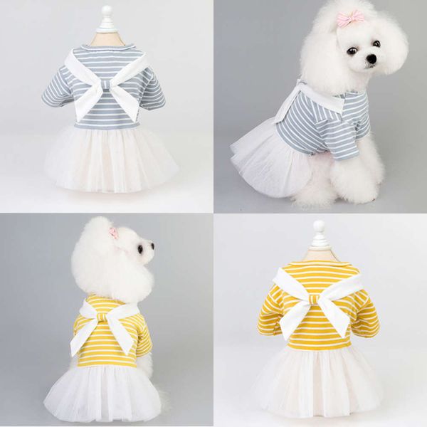 

pet products spring and summer thin clothing small medium dog gauze skirt bear teddy