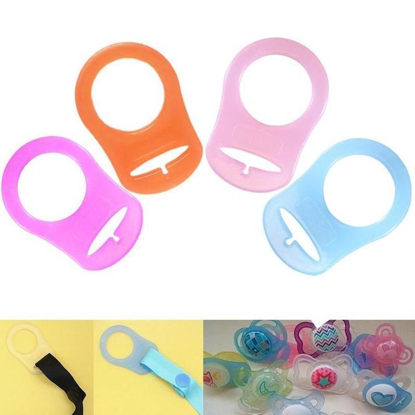 

pacifiers# 5pcs/set baby dummy pacifier holder clip clear silicone button mam ring adapter accessories