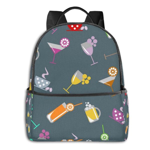 

backpack school bags for teenage cute cocktail glass wine beer travel style back pack korean