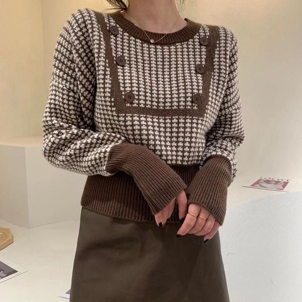 

women's sweaters autumn women sweater knitting pullovers long sleeve fashion elegant ladies outwear coat buttons warm, White;black