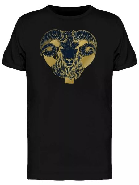 

horoscope symbol of aries tee men's -image by shutterstock, White;black