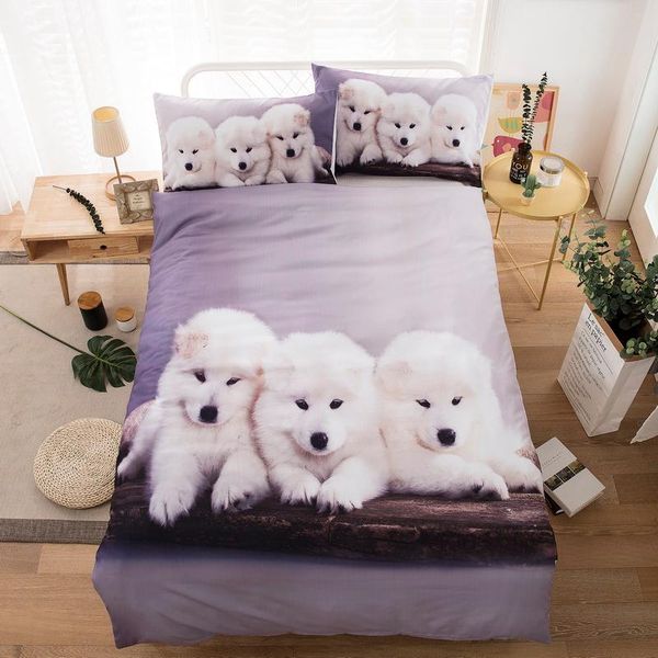 

bedding sets cute animal 3d print comforter set fantasy duvet covers pillowcase home textile  king size luxury scenery dogs gift