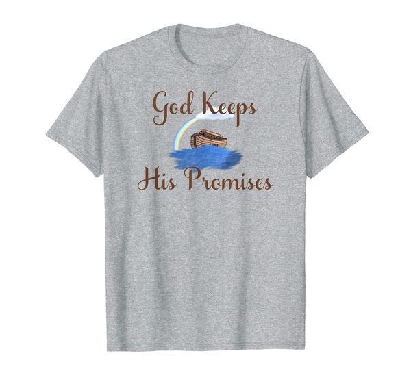 

noahs ark god keeps his promises christian t-shirt, White;black