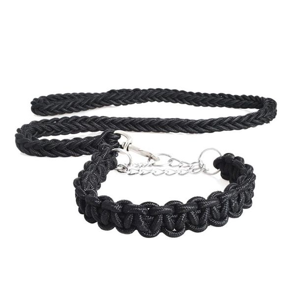 

dog collars & leashes thicken nylon alloy buckle pulling rope leash strap traction pet supplies for large medium puppy