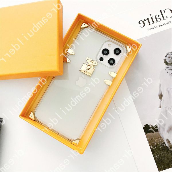 

l 4 colour luxury designer fashion phone cases for iphone 12 13 pro max 11 x xs xsmax xr clear tpu case shockproof transparent shell skin wh