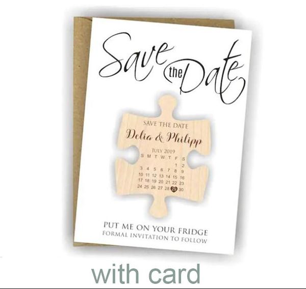 

fridge magnets wedding save the date magnets, wooden magnet date, puzzle with calendar,