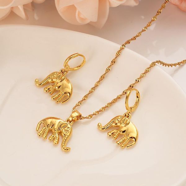 

earrings & necklace lingxiu elephant jewelry sets classical necklaces set gold color & brass,arab/africa wedding bride's dowry gift, Silver