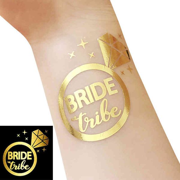 

50-piece team bride to become tattoo sticker wedding sticker bachelor necklace hen bride shower party decoration supplies