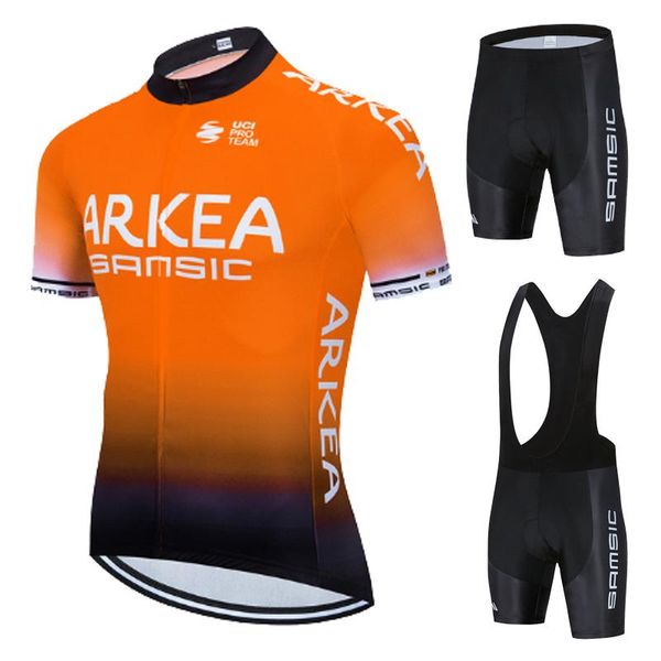 

racing sets 2021 arkea summer pro cycling jersey set breathable team sport bicycle mens clothing short bike, Black;blue