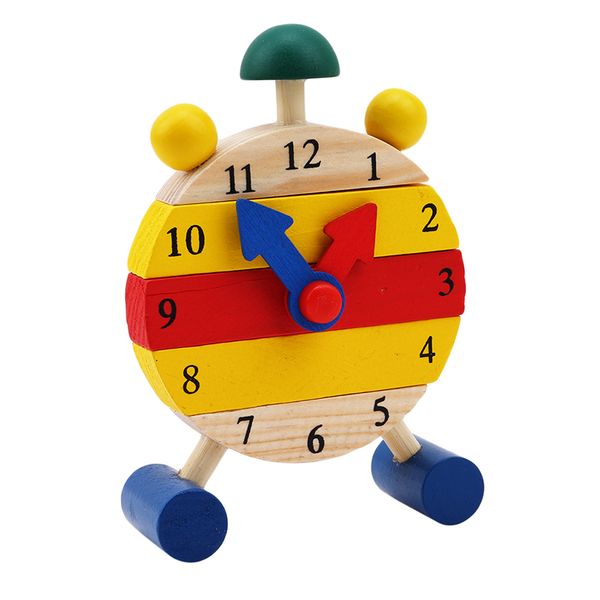 

time learning education mini puzzle clock montessori wooden puzzles toys for children digital educational game