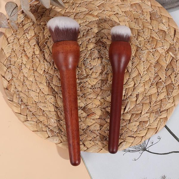 

makeup brushes rounded slant foundation brush natural wood cosmetic cream