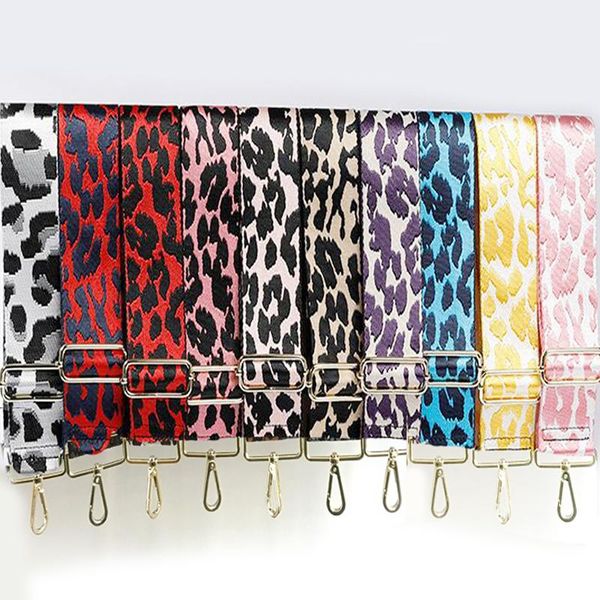 

bag parts & accessories women straps for handbag leopard belt shoulder messenger crossbody wide strap replacement adjustable, Black