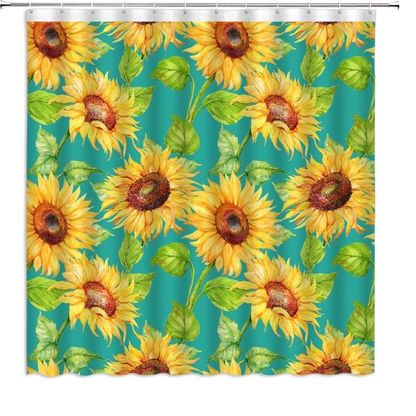 

sunflower shower curtain the harvest season retro pastoral style yellow flower plant pattern the harvest season field,70x70 inch