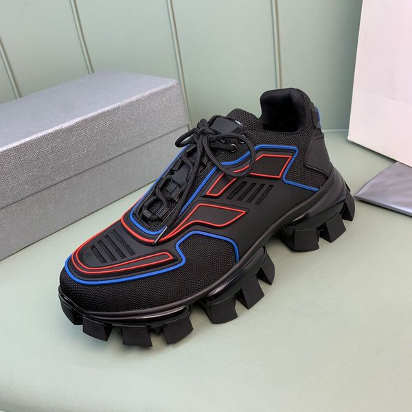 

comfortable brand men's shoes fashion luxury casual lace-up designer leather flat sports shoelace shoe box, Red;white