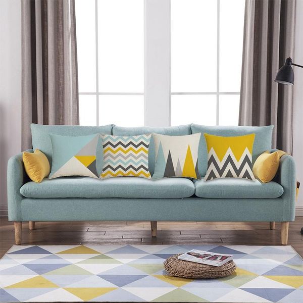 

pillow case 4-pack 45x45cm nordic unique geometric pattern cover printed bedroom office