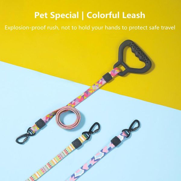 

dog collars & leashes anti-riot punch handle hand holding rope medium large multicolor camouflage flat leash out traction belt