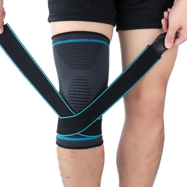 

elbow & knee pads 1pc sports kneepad men pressurized elastic basketball volleyball brace support for running fitness gear protector, Black;gray
