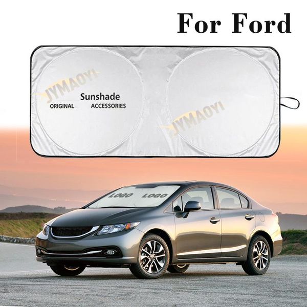 

car windshield sunshade for focus escape c-max f 150 250 350 auto logo emblem parasol coche sun shade cover protector blind