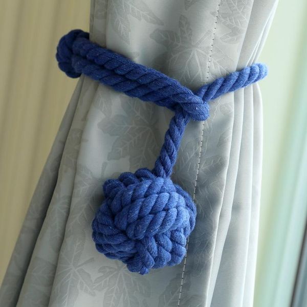 

other home decor 2pcs pastoral cotton rope curtain buckle strap tying tie backs & tassels modern minimalist solid europe