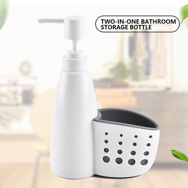 

two-in-one bathroom storage bottle household multi-function basket kitchen supplies bottles & jars