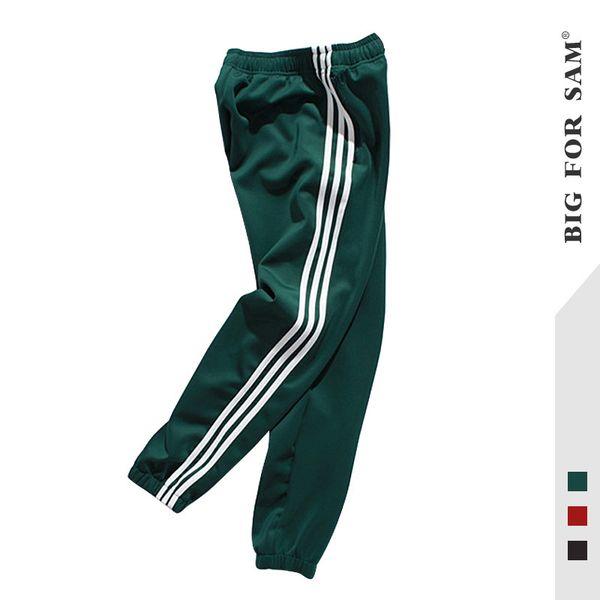 

pants fashionable the 2021 spring and autumn men's br women's same striped legged three bar sports casual, Black