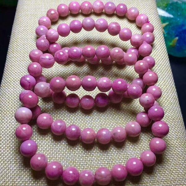 

beaded, strands natural rose stone bracelet stretch round beads8.5-7.5mm, Black