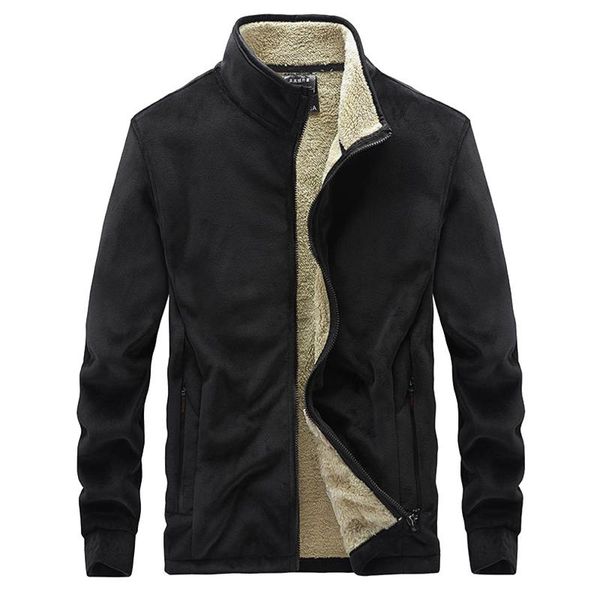 

men's jackets winter fleece casual jacket fashion zipper stand collar lamb velvet slim fit bomber with pockets outwear#8, Black;brown
