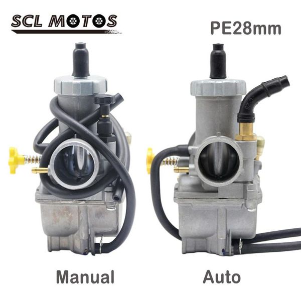 

motorcycle fuel system scl motos 1pc keihin pe28 carburetor 28mm carb auto/manual for atv quad pit dirt motor bike scooter moped motocross