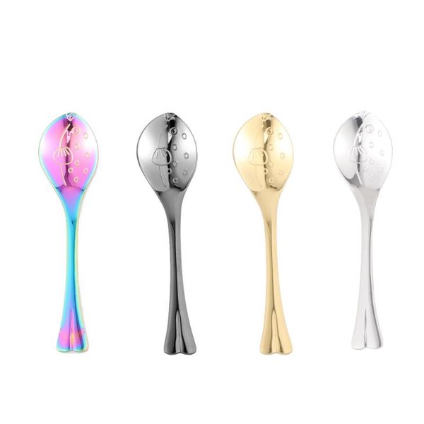 

spoons 4pcs stainless steel soup spoon cartoon puffer shape coffee stirring