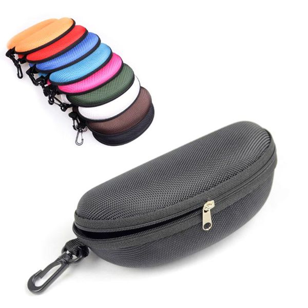 

eyebrow tools & stencils portable zipper eye glasses box sunglasses hard eyewear case protector bag black blue gray red travel pack pouch