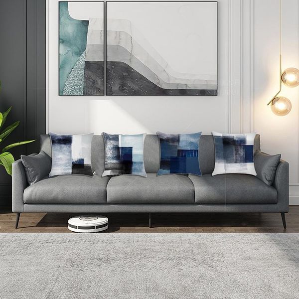 

pillow case 4pc geometric abstract oil painting art cushion cover fashion square sofa 45x45cm
