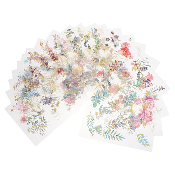 

wallpapers 8 sets of po decals flowers leaves stickers diy pet (assorted style)