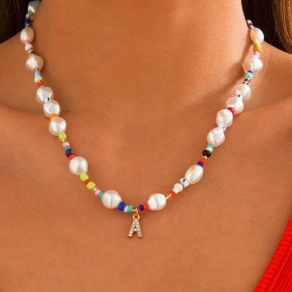 

chokers lovoacc classic simulated pearl beaded chunky necklace for women ladies full shiny rhinestone a pendant jewelry, Golden;silver