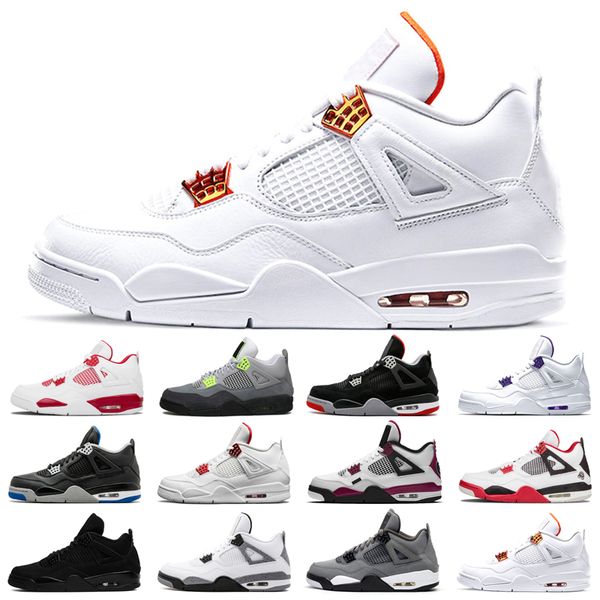 

2021 new basketball shoes 4s man cat taupe haze shimmer desert moss white oreo cement university sail pine green pure money travis bred diy