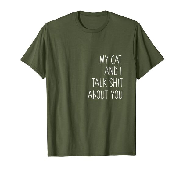 

Funny cat shirt, my cat and I talk shit about you, gift, Mainly pictures