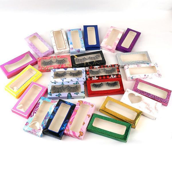 

wholesale paper eyelash packaging box lash boxes custom own logo for mink eyelashes case bulk false1