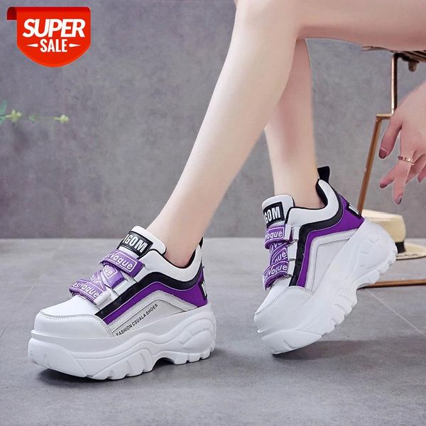 

nkadqd thick bottom chunky sneakers women white black patchwork high platform shoes woman casual autumn winter wedges footwear #xi1v