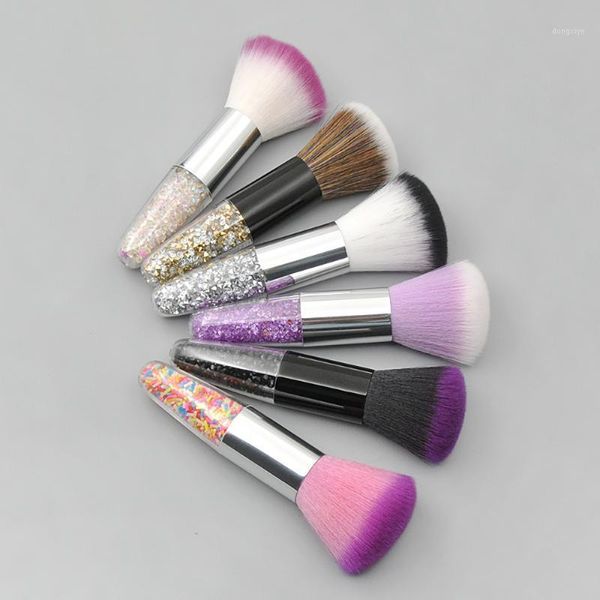 

single crystal transparent gandle makeup brush for loose powder blush tools beauty tools1